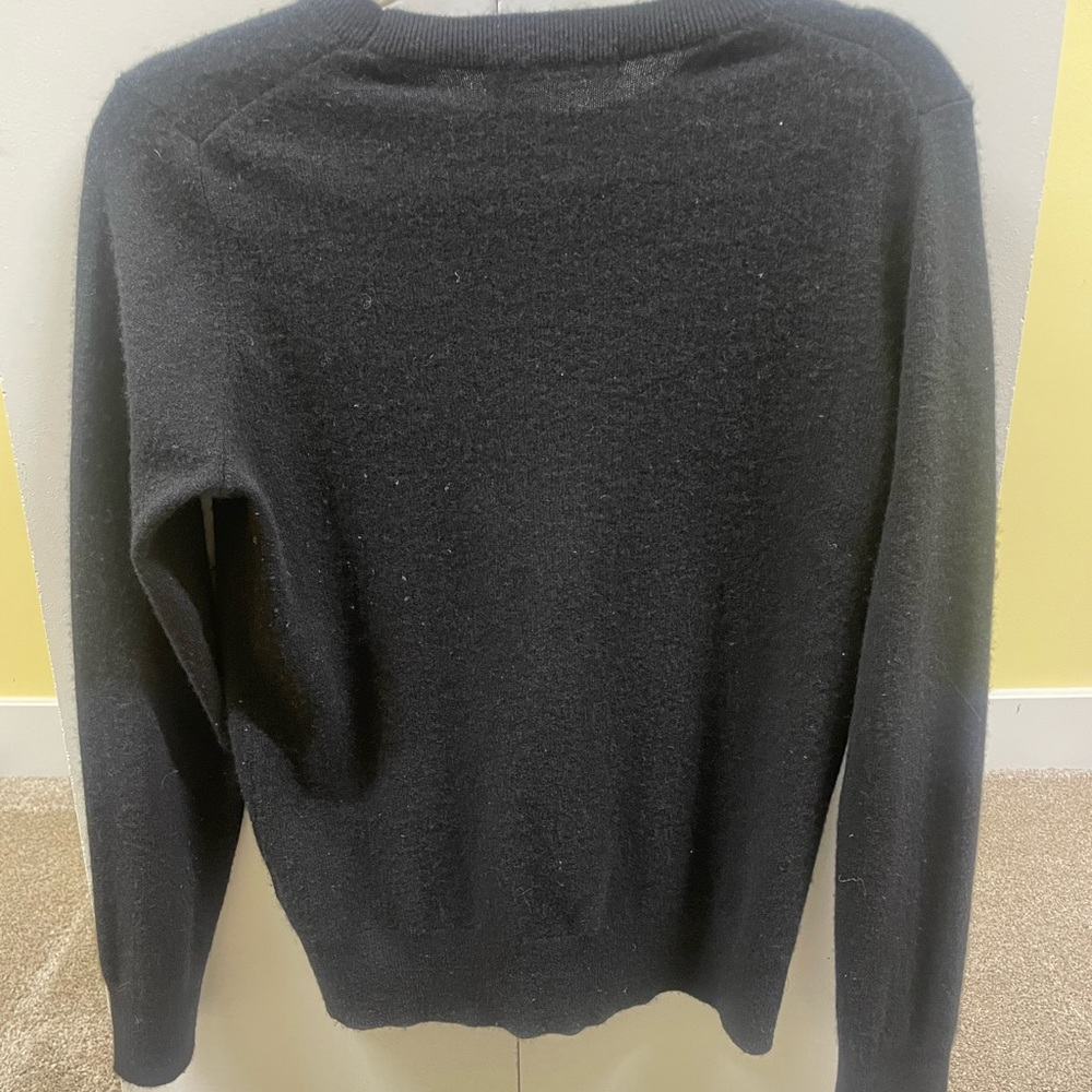 Quince Cashmere Crewneck Sweater black Size Small - Picture 4 of 5